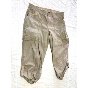 GLORIA VANDERBILT WOMENS CARGO CAPRIS PSNTS SIZE 10